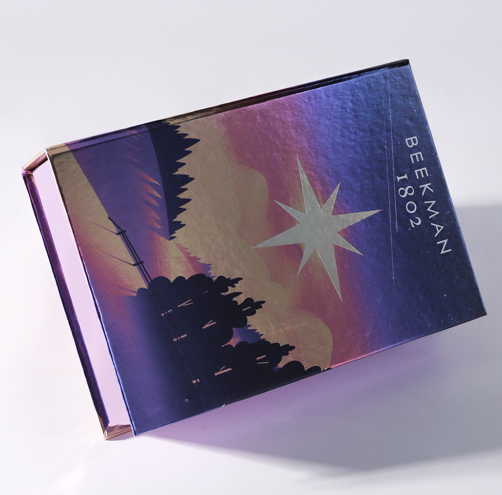 Gift Box with UV Printing on Metallic Paper