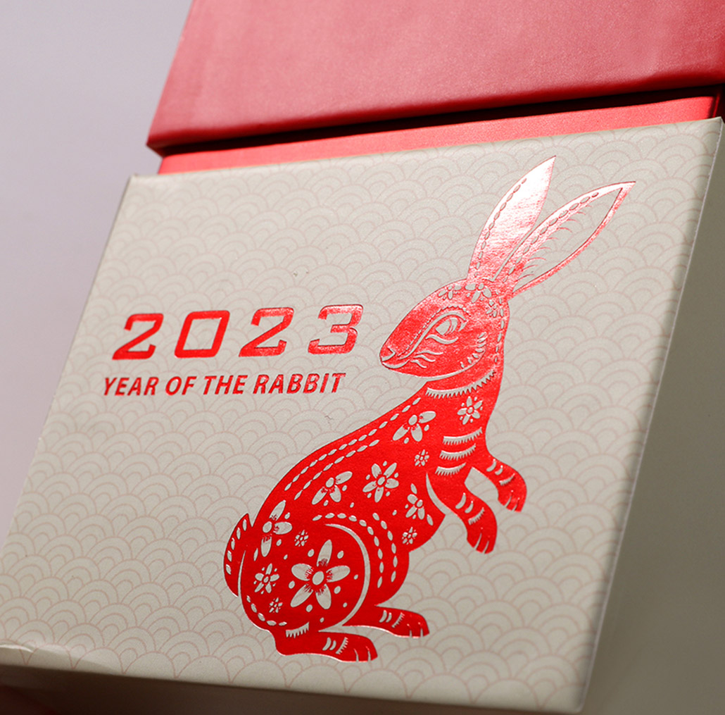 Candle Box with Red Foil for Highlight