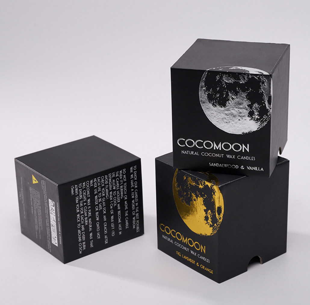 Paper Box with Gold and Silver Foil 