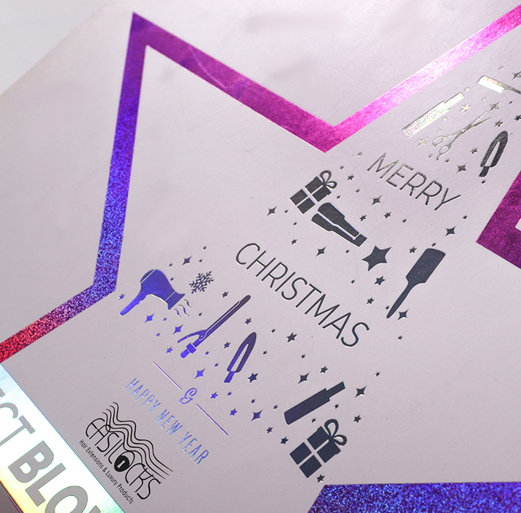 Gift Box with Shiny Holographic Foil 