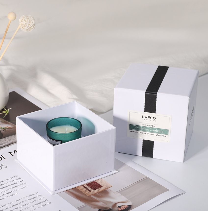 Candle Box with Fake Ribbon Embossed