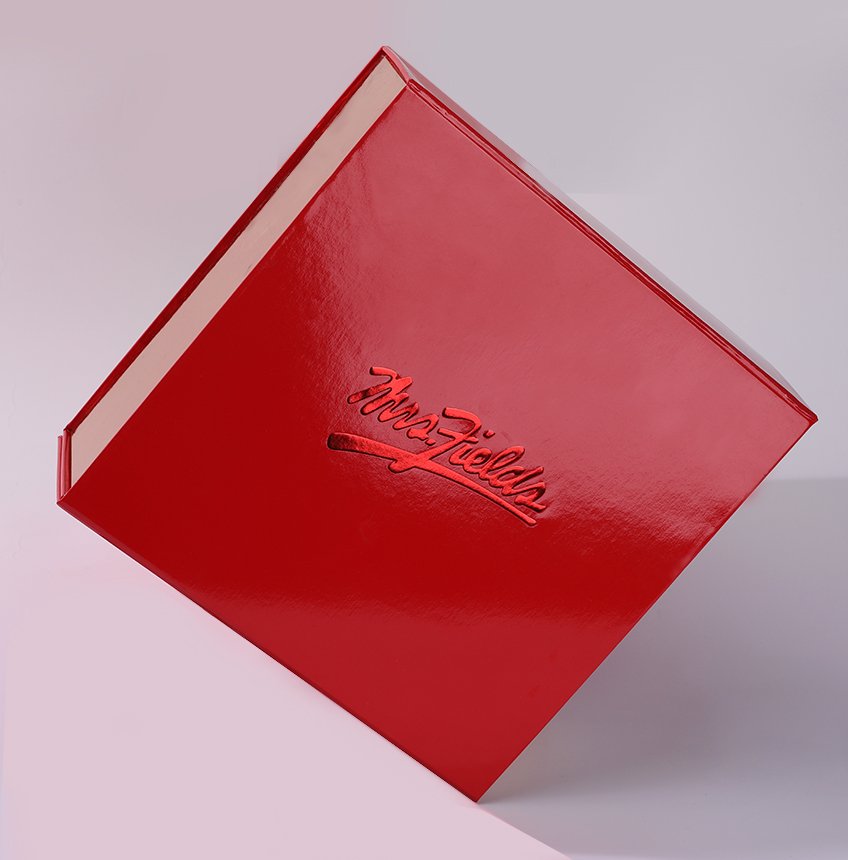 Red Foil Hot Stamping on Red Box