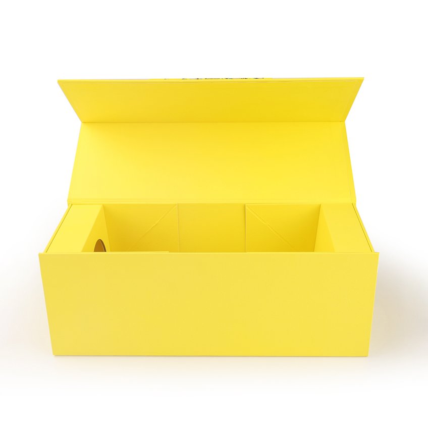 Foldable Box with Magnet Closure for Wine 