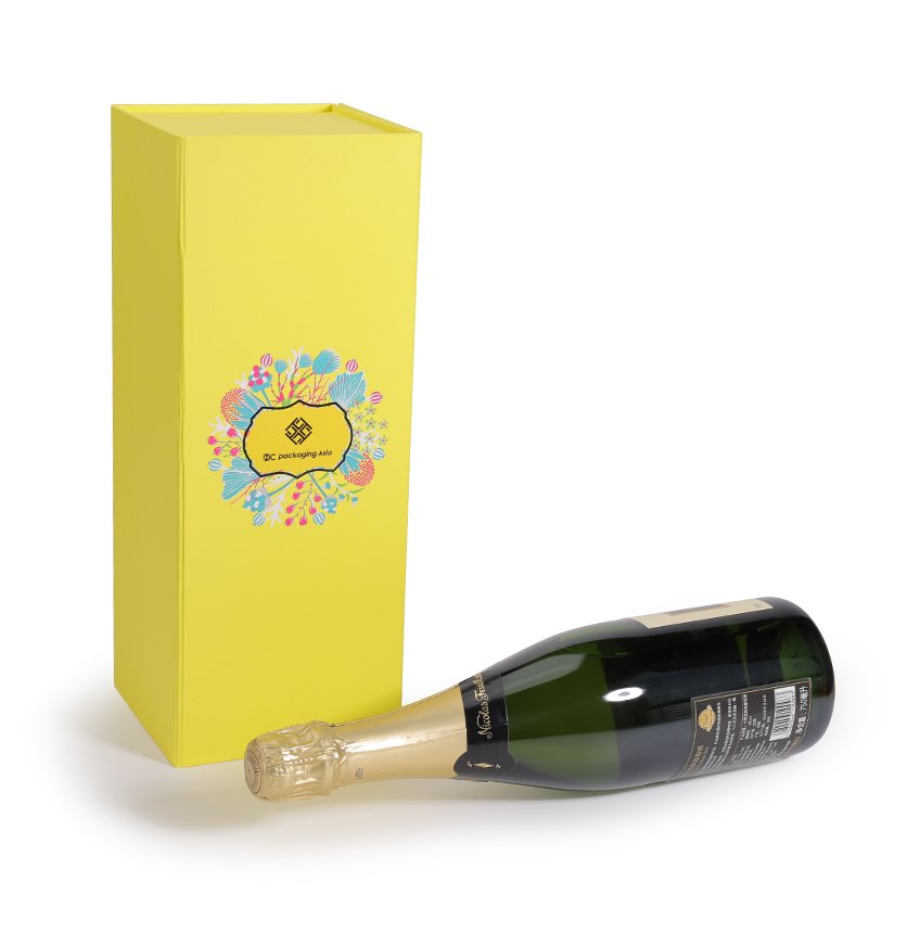 Foldable Box with Magnet Closure for Wine 