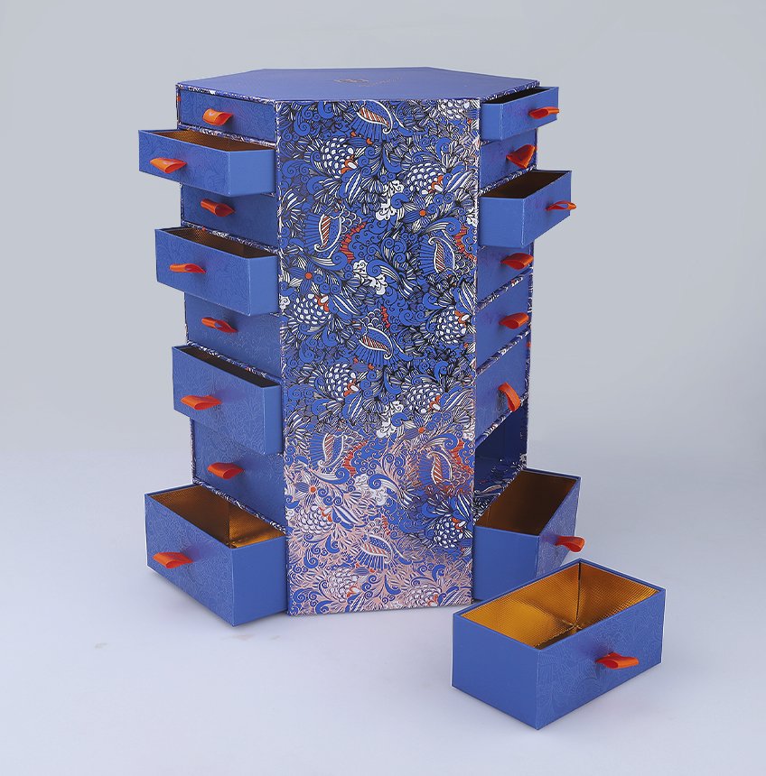 Pentagon Box with Drawers