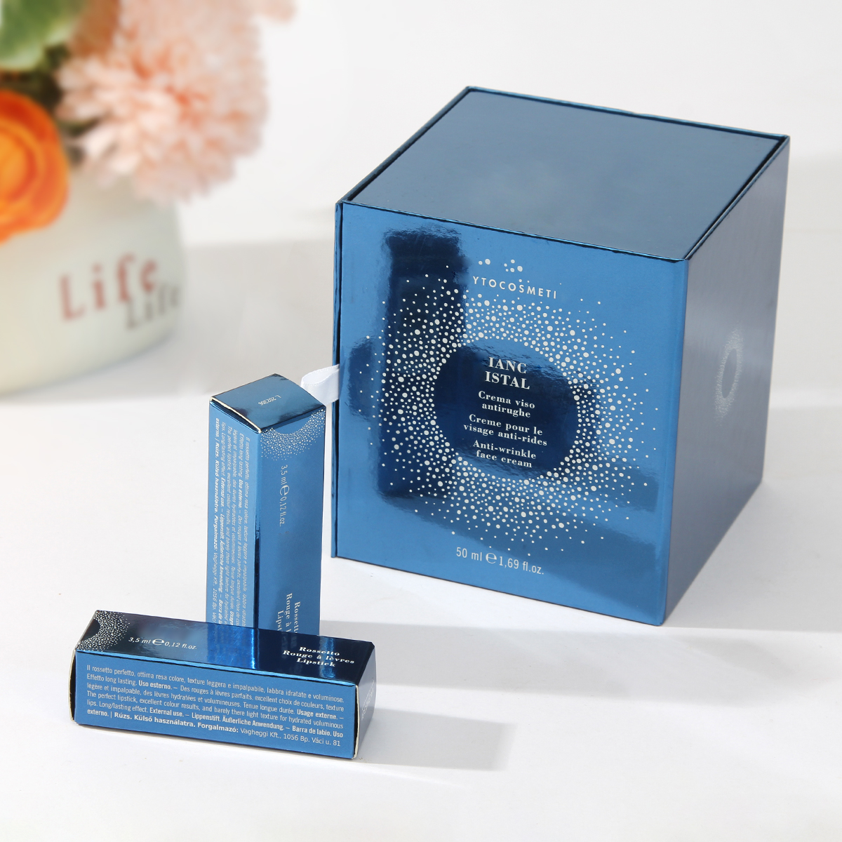 high-end lipstick gift box design square lipstick packaging box