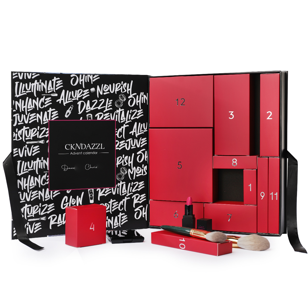 Black custom classic Countdown Calendar makeup blind box