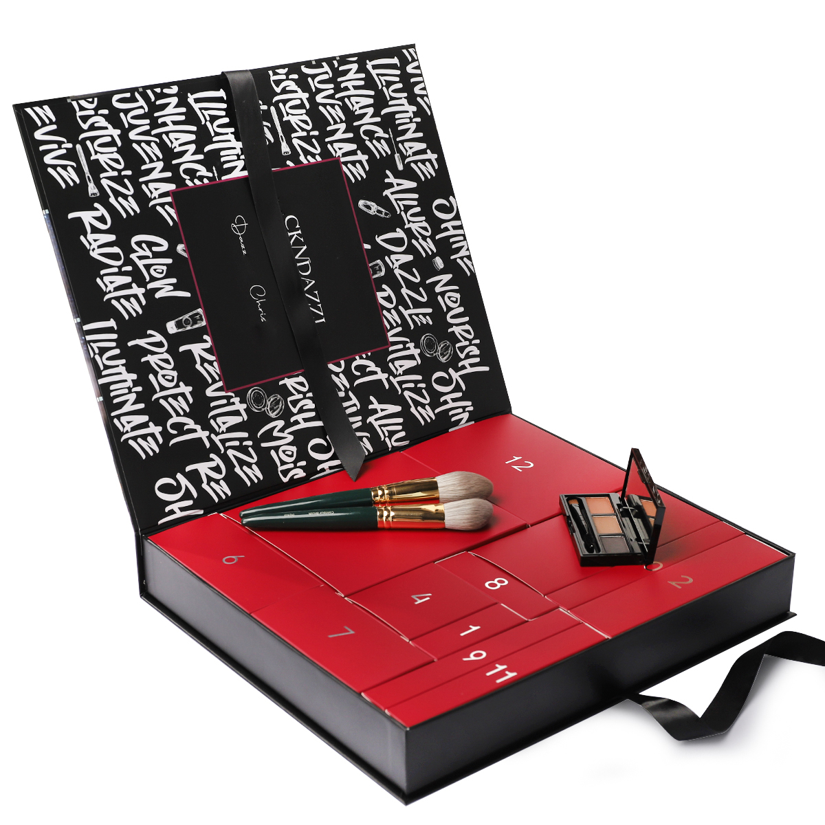 Black custom classic Countdown Calendar makeup blind box
