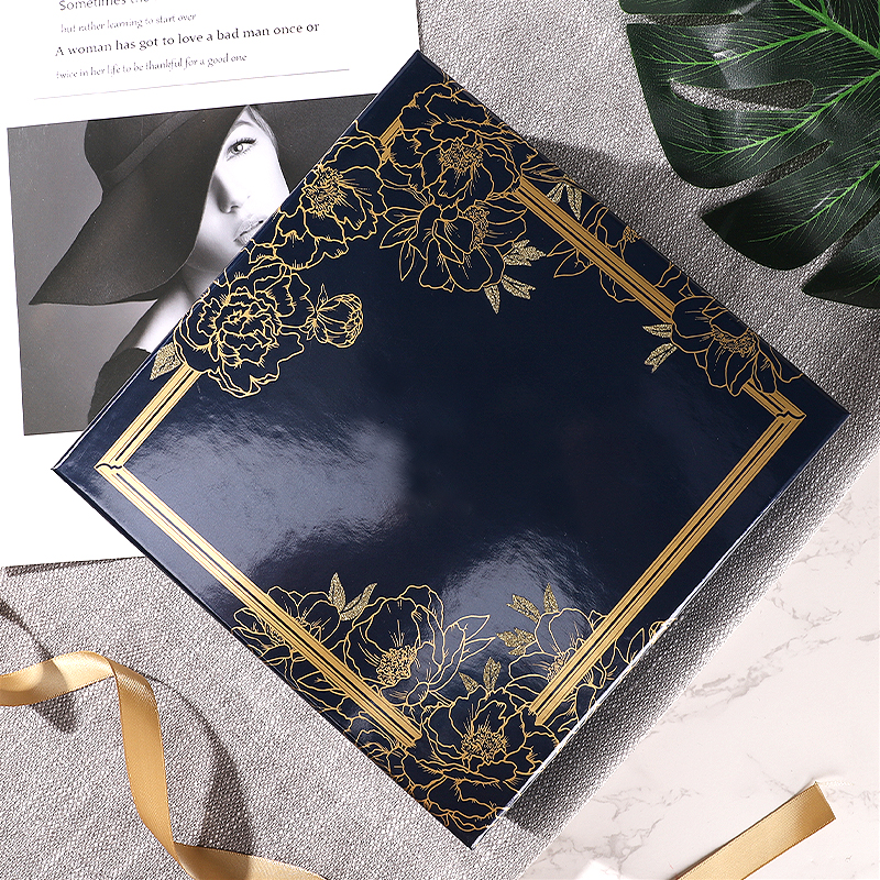 Black Top & Base skincare box set with ribbion