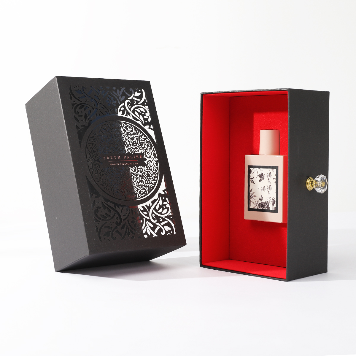 High-End Black Perfume Box Packaging