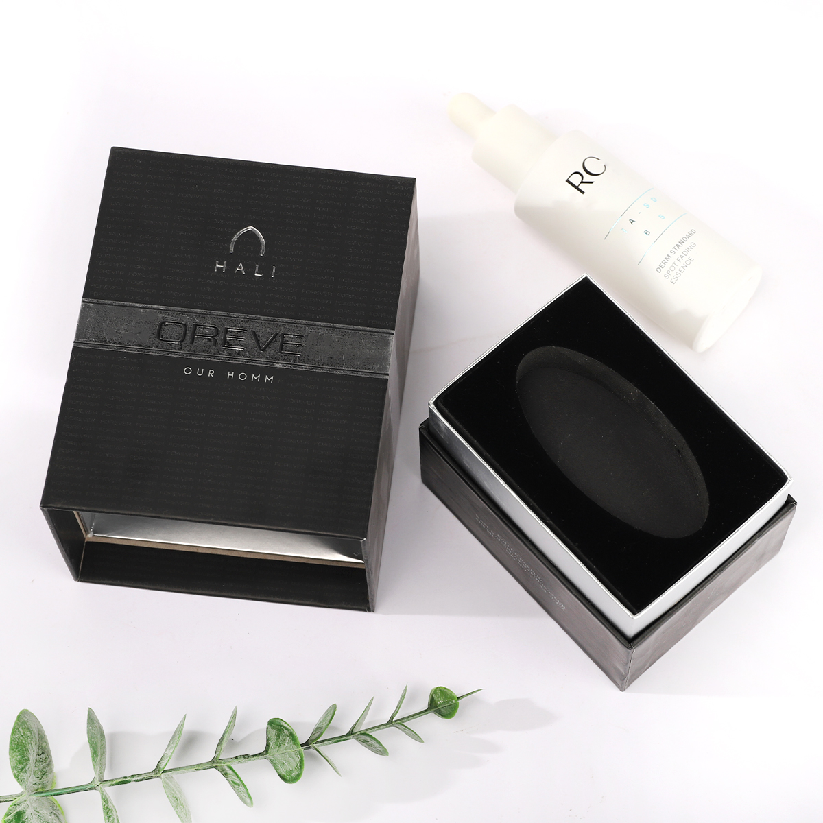 Black face cream packaging box