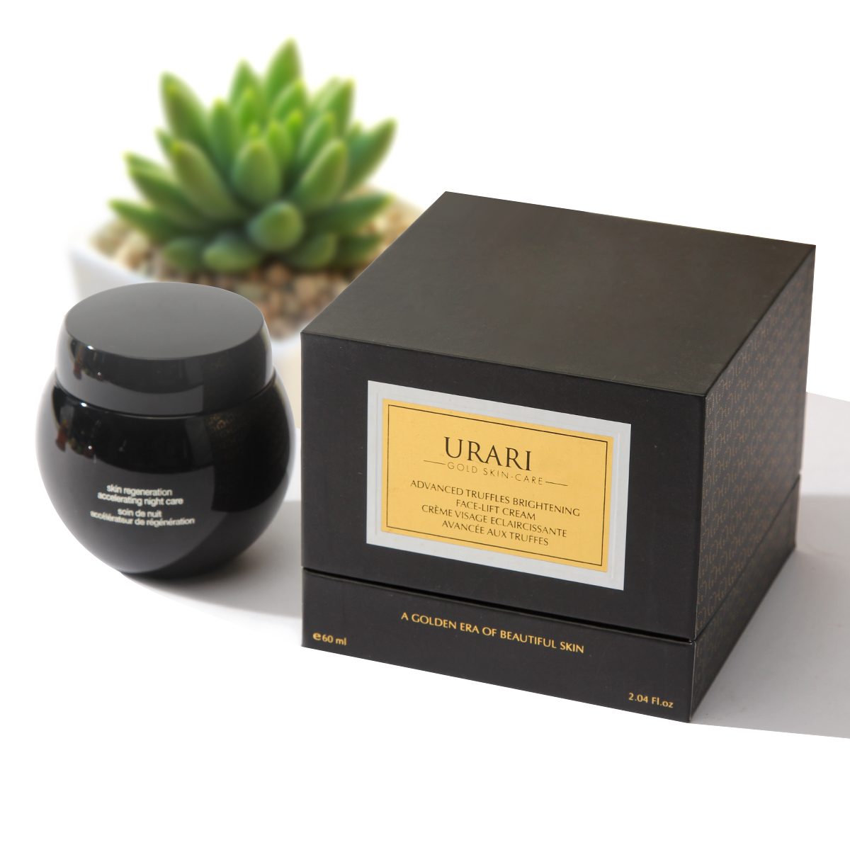 Black cream product packaging print