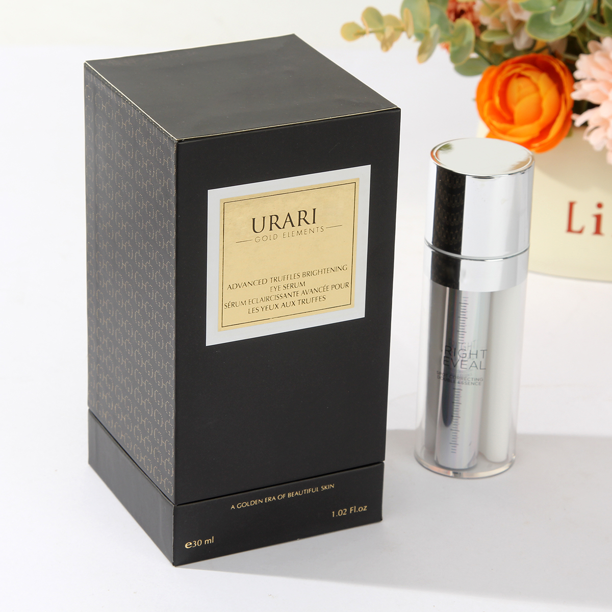 Black cream product packaging print