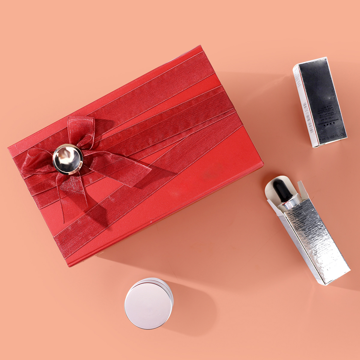 Foldable Red Custom Make up Packaging Box